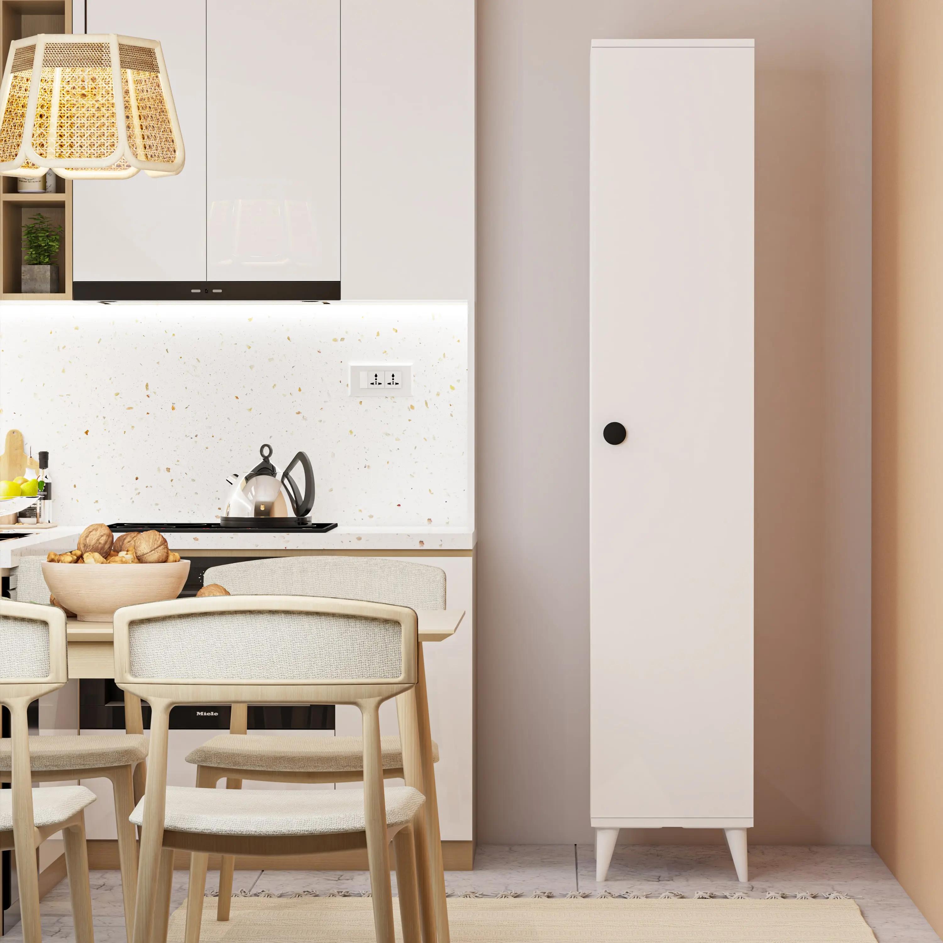 Tek Kapaklı 5 Raflı Çok Amaçlı Banyo Mutfak Kiler Dolabı